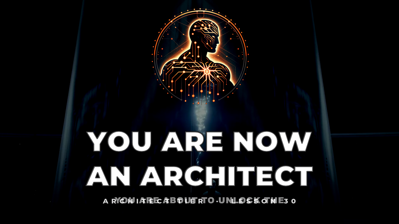 You Are Now An Architect