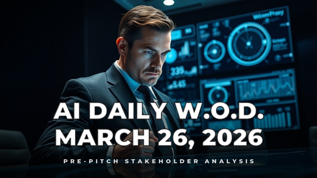 Pre-Pitch Stakeholder Analysis